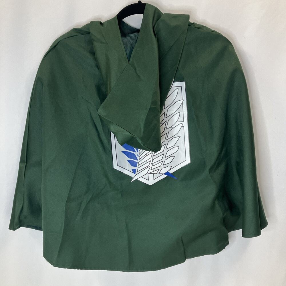 Attack on Titan Anime Shingeki no Kyojin Cloak Cape Cosplay Halloween w Necklace